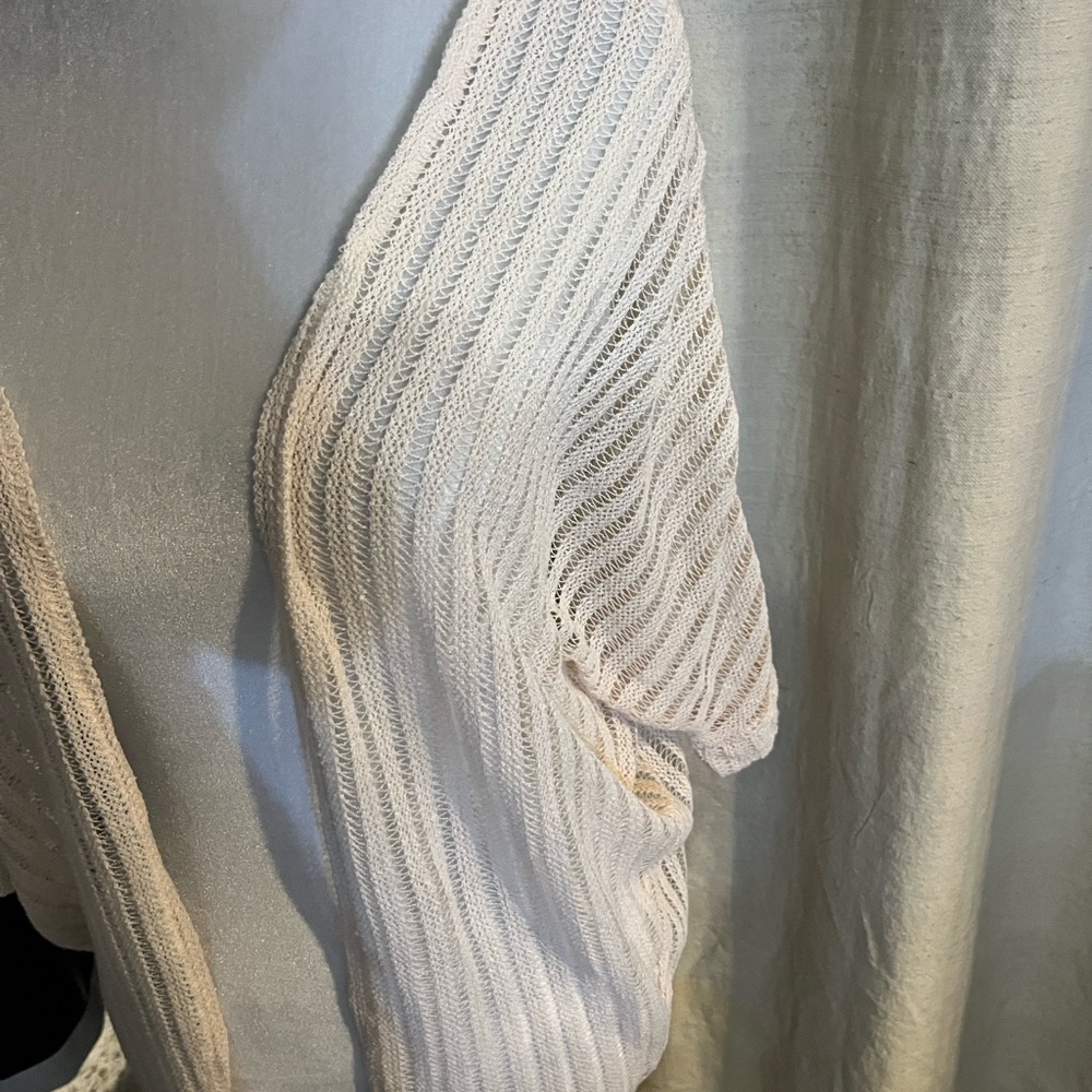 Cream Open-Front Cardigan - Picture 2 of 4